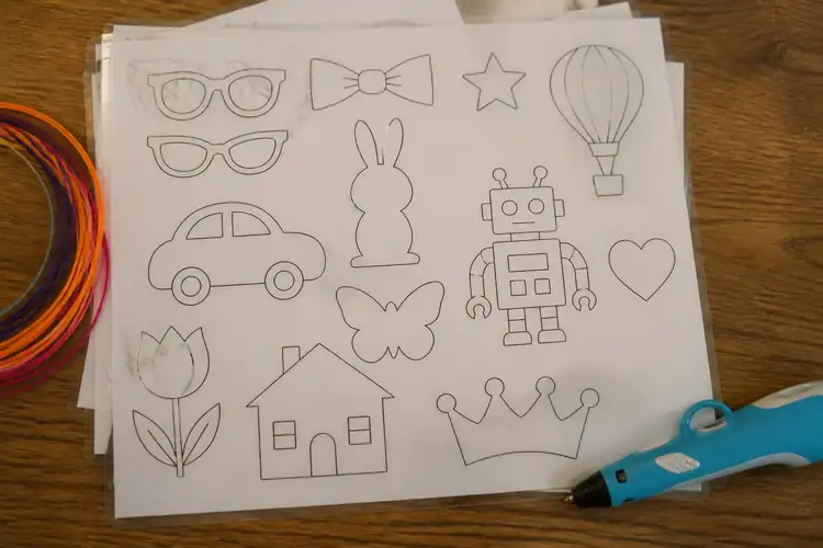 Sjablonen 3d pen mallen